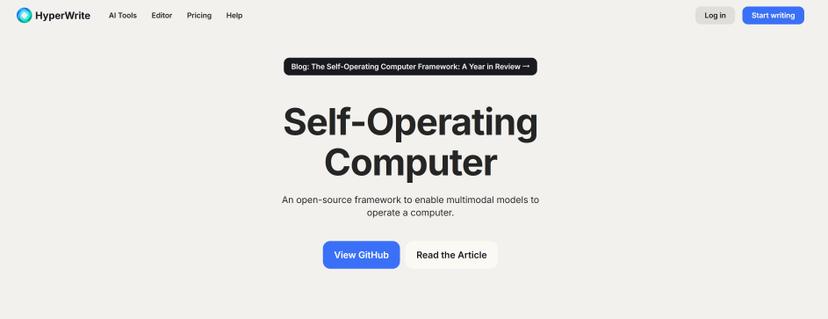 Self-operating computer